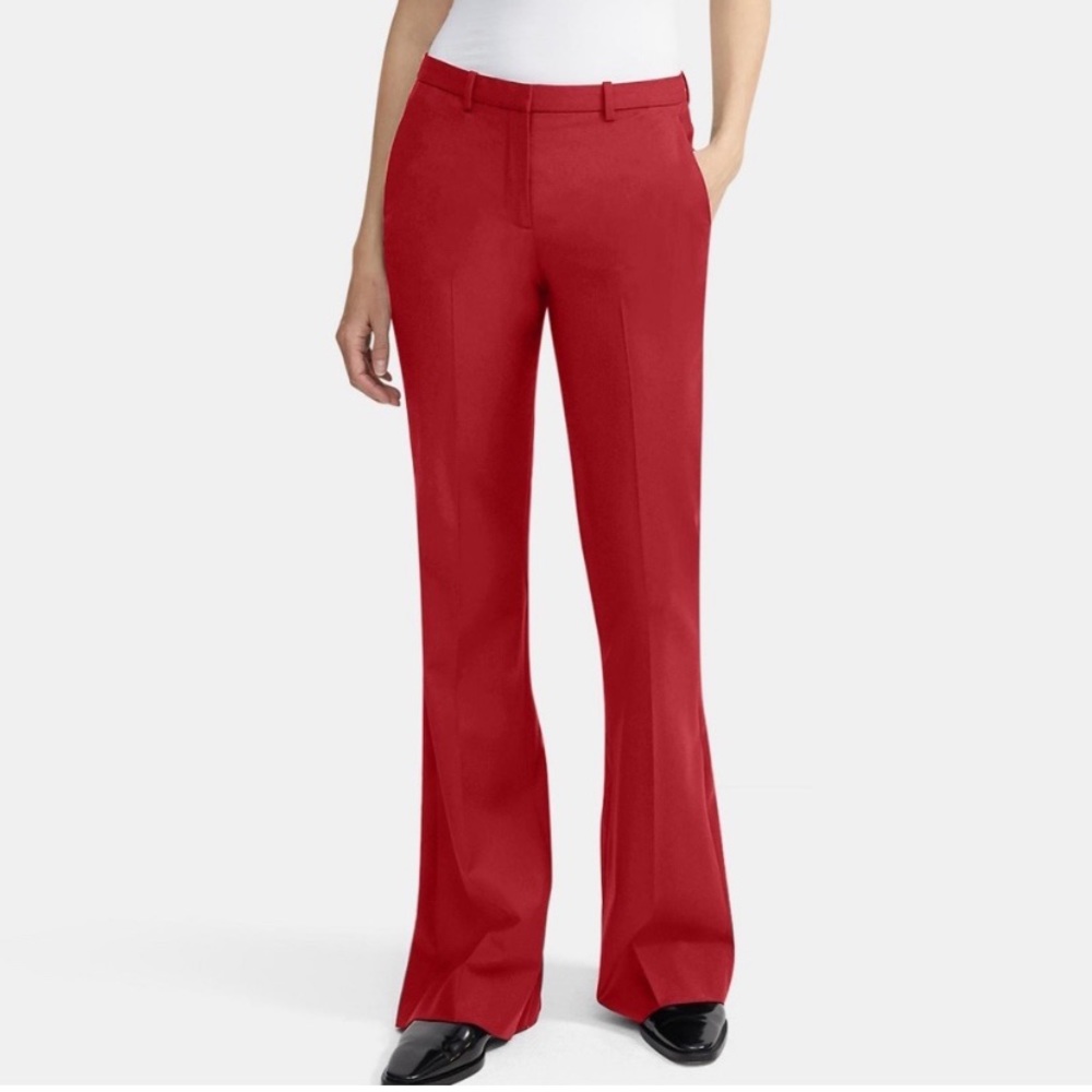 Theory - Virgin Wool Demitria Pants in Good Wool
